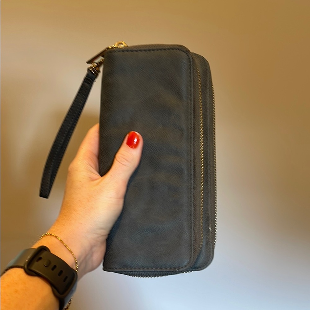 Stylish Black Wristlet Wallet